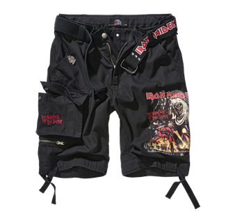 Brandit Iron Maiden Savage shorts The Number of The Beast black edition, black