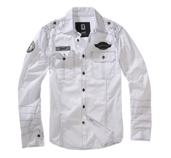 Brandit Luis Vintage long sleeve shirt, white