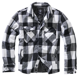 Brandit Lumber jacket, white-black