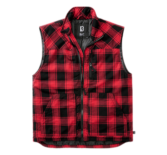 Brandit Lumber vest, red/black