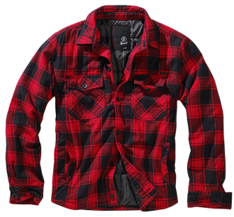 Brandit lumberjacket jacket, red black