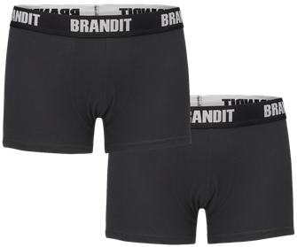 Brandit men's boxers set 2pcs, black-black