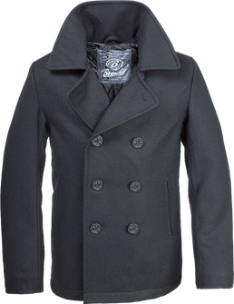Brandit pea coat men's coat, black