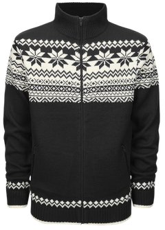 Brandit sweater Norwegian with zip fastening, black