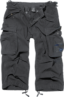 Brandit vintage industry 3/4 shorts, black