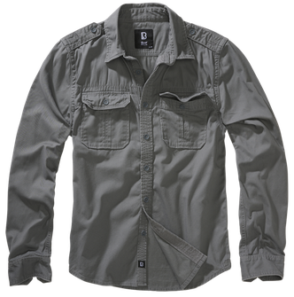 Brandit Vintage long sleeve shirt, charcoal grey