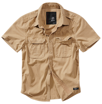 Brandit Vintage Men's Shirt with Short Sleeve 1/2, Khaki