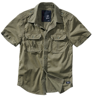 Brandit Vintage Men's Shirt with Short Sleeve 1/2, olive