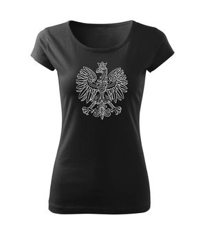Dragowa women's T -shirt Polish eagle, black