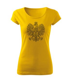 Dragowa women's T -shirt Polish eagle, yellow