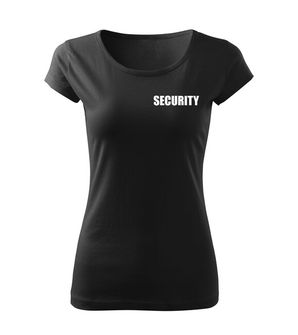 DRAGOWA Women T-shirt with the inscription SECURITY, black