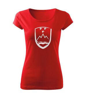 Dragowa women's T -shirt Slovenian emblem, red