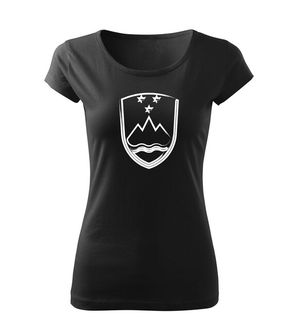 Dragowa women's T -shirt Slovenian emblem, black
