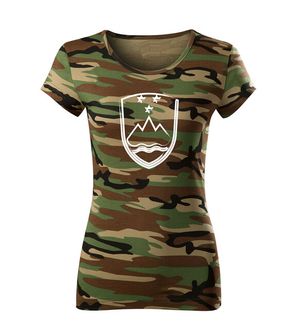 DRAGOWA Women's T -shirt Slovenian emblem, camouflage