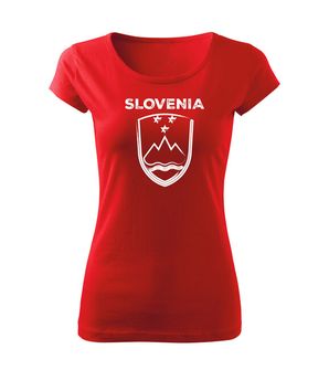 DRAGOWA Women's T -shirt Slovenian character with the inscription, red