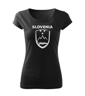 DRAGOWA Women's T -shirt Slovenian character with the inscription, black