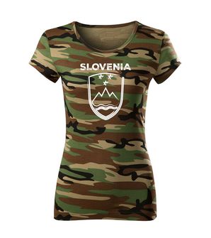 DRAGOWA Women's T -shirt Slovenian character with the inscription, camouflage
