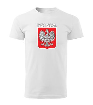 Dragowa short T -shirt Polish emblem, white