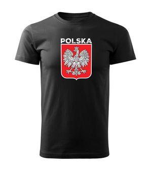 Dragowa short T -shirt Polish emblem, black