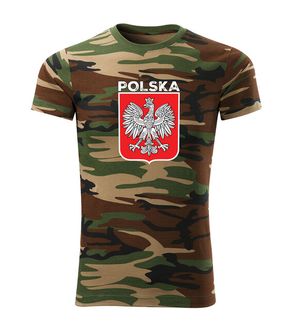 DRAGOWA short T -shirt Polish emblem, camouflage