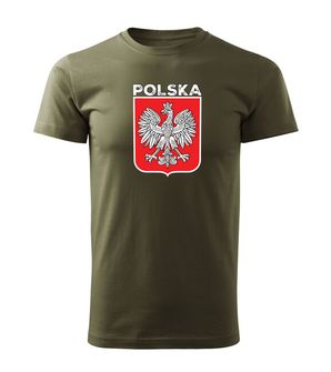 DRAGOWA short T -shirt Polish emblem, olive