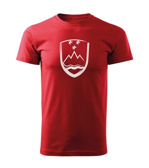 Dragowa short T -shirt Slovenian emblem, red