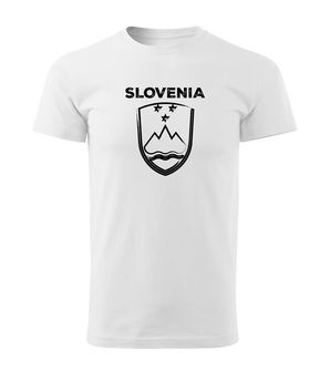 Dragowa short T -shirt Slovenian emblem with the inscription, white