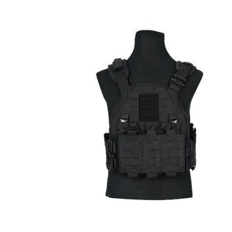 DRAGOWA Tactical vest with quick release buckle, black