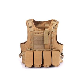 DRAGOWA Tactical Military Heavy Duty Vest, Coyote