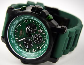 Flieger chronograph watch, green