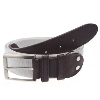 Foster Supple belt with metal buckle, elastic, white, 4cm