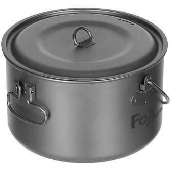 Fox Outdoor Pot, Titanium, large, with lid, ca. 1.95 l