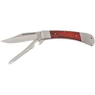 Fox Outdoor Jack Knife, Hunter, metal handle with wooden insert