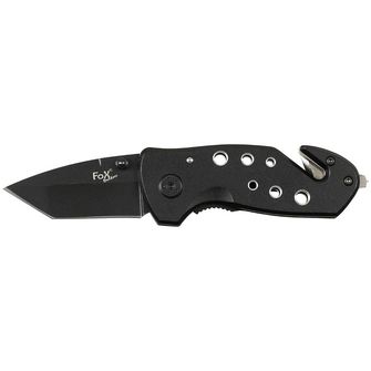 Fox Outdoor Jack Knife, one-handed, black, metal handle