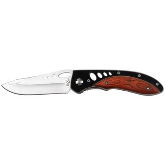 Fox Outdoor Jack Knife, one-handed, handle with wooden inserts
