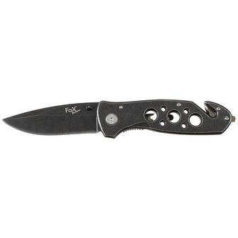 Fox Outdoor Jack Knife, one-handed, stonewashed, metal handle