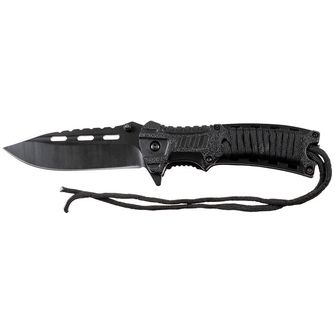 Fox Outdoor Jack Knife, one-handed, Blackrope, with fire starter