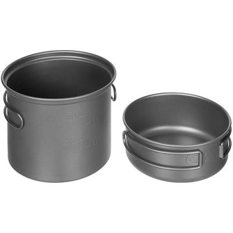 Fox Outdoor Mess Kit, Titanium, pot, pan