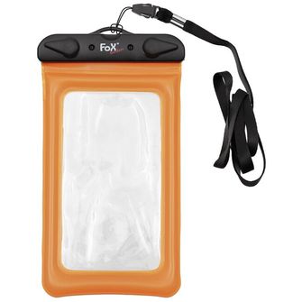 Fox Outdoor Smartphone Bag, waterproof, transparent, orange