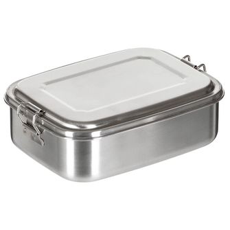 Foxoutdoor box for lunch, stainless steel, approx. 18 x 14 x 6.5 cm