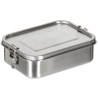 Foxoutdoor box for lunch, Premium, stainless steel, approx. 19 x 14.5 x 6.5 cm