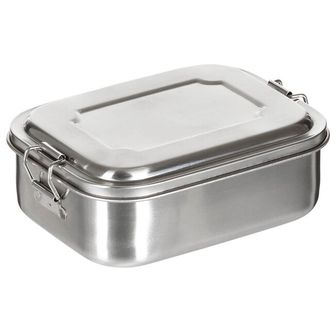 Foxoutdoor lunch box, stainless steel, approx. 16 x 13 x 6.2 cm