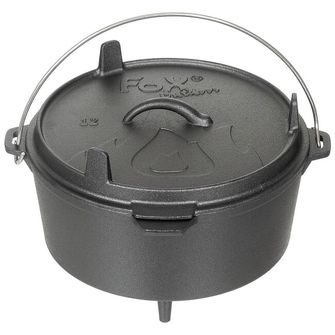 Foxoutdoor pot on fire, dutch overs, cast iron, approx. 5.7 l