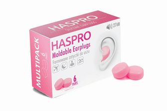 Haspro 6p Silicone Stuple to Ears, Pink