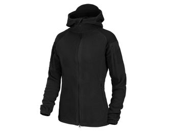 Helicon-tex cumulus women's fleece sweatshirt with hood, black