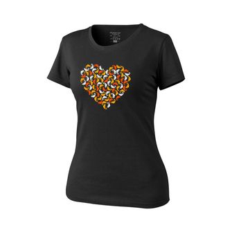 Helicon-Tex women's short T-shirt Chameleon Heart, black