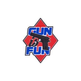 Helikon-Tex "Gun is Fun" patch - PVC - Red