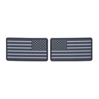 Helikon-Tex USA Large Flag patch (set - 2pcs.) - PVC - Grey