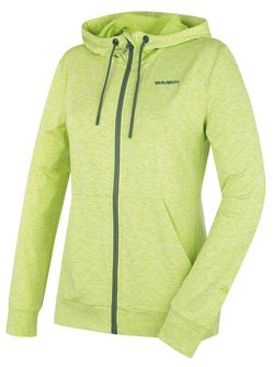 Husky women's sweatshirt with hood Alony bright green
