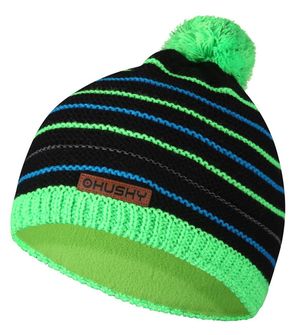 Husky baby cap cap 34, black/neon green